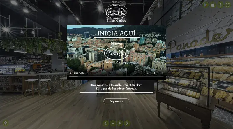 Recorrido 360° de Carulla SmartMarket