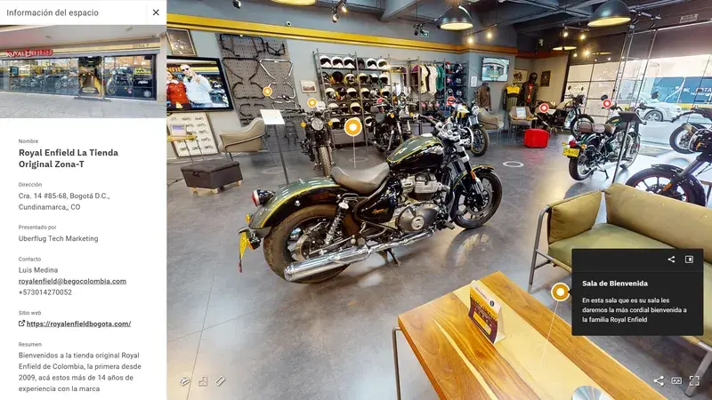 Recorrido 360° de la tienda Royal Enfield