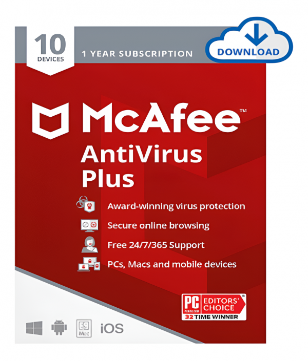 McAfee Antivirus Plus 10 Devices 1 Year Windows 10 and 11 - Image 2