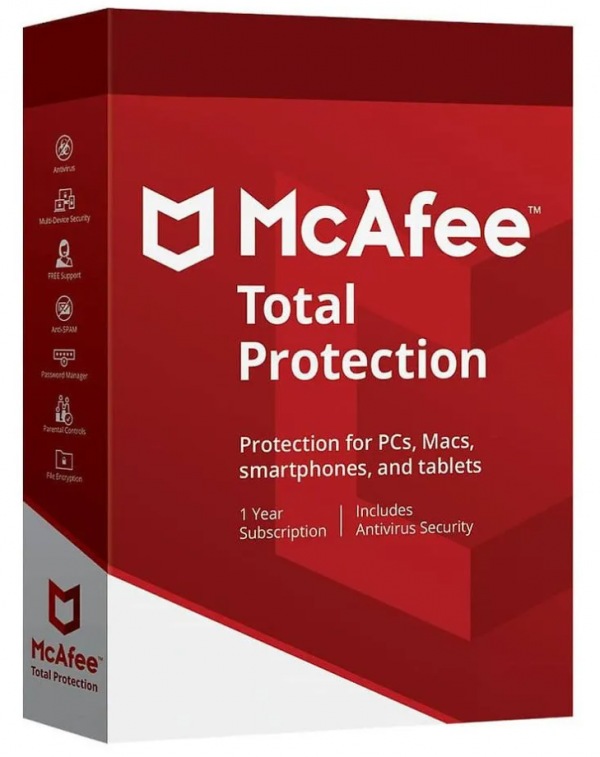 McAfee Total Protection Antivirus 1 Device 1 Year