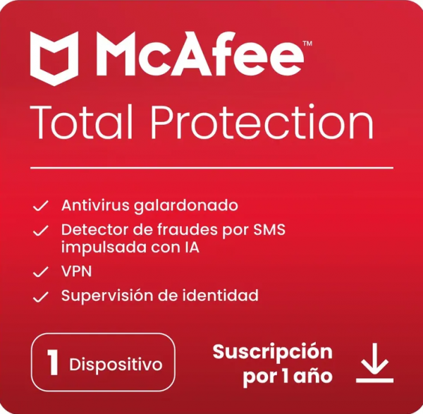 McAfee Total Protection Antivirus 1 Device 1 Year - Image 2