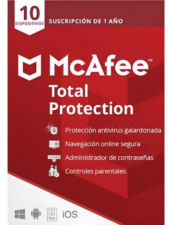McAfee Total Protection Antivirus 10 Devices 1 Year - Image 2