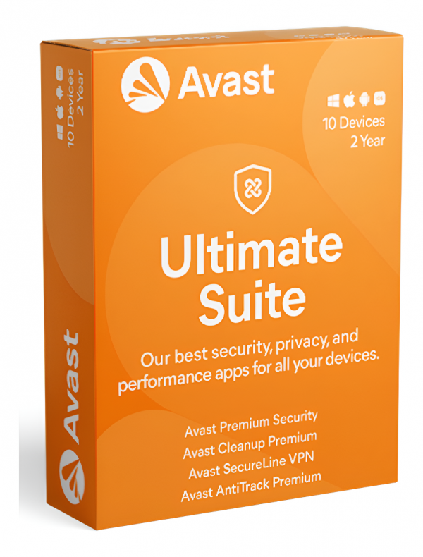 Avast Ultimate Suite 10 Dispositivos 2 Años Pc Mac Móvil