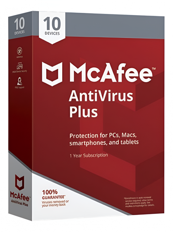 Antivirus Mcafee Plus 10 Dispositivos 1 Año Windows 10 Y 11