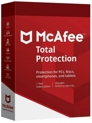 McAfee Total Protection Antivirus 1 Device 1 Year