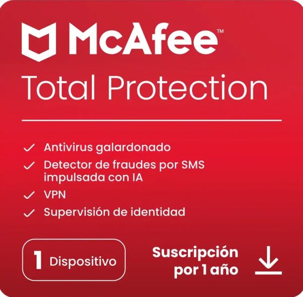 Antivirus Mcafee Total Protection 1 Dispositivo 1 Año - Image 2